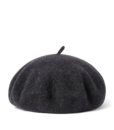 Harrods Brunello Cucinelli Wool Monili Beret- Buy online at McGrocer