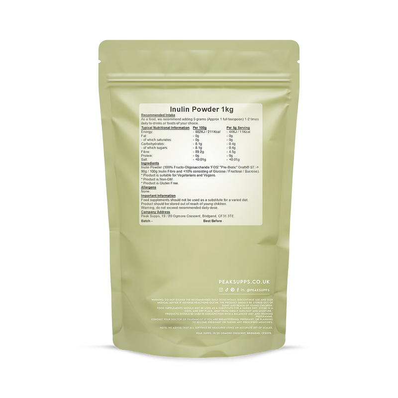 Peak Supps Inulin Powder 1kg (British brand)