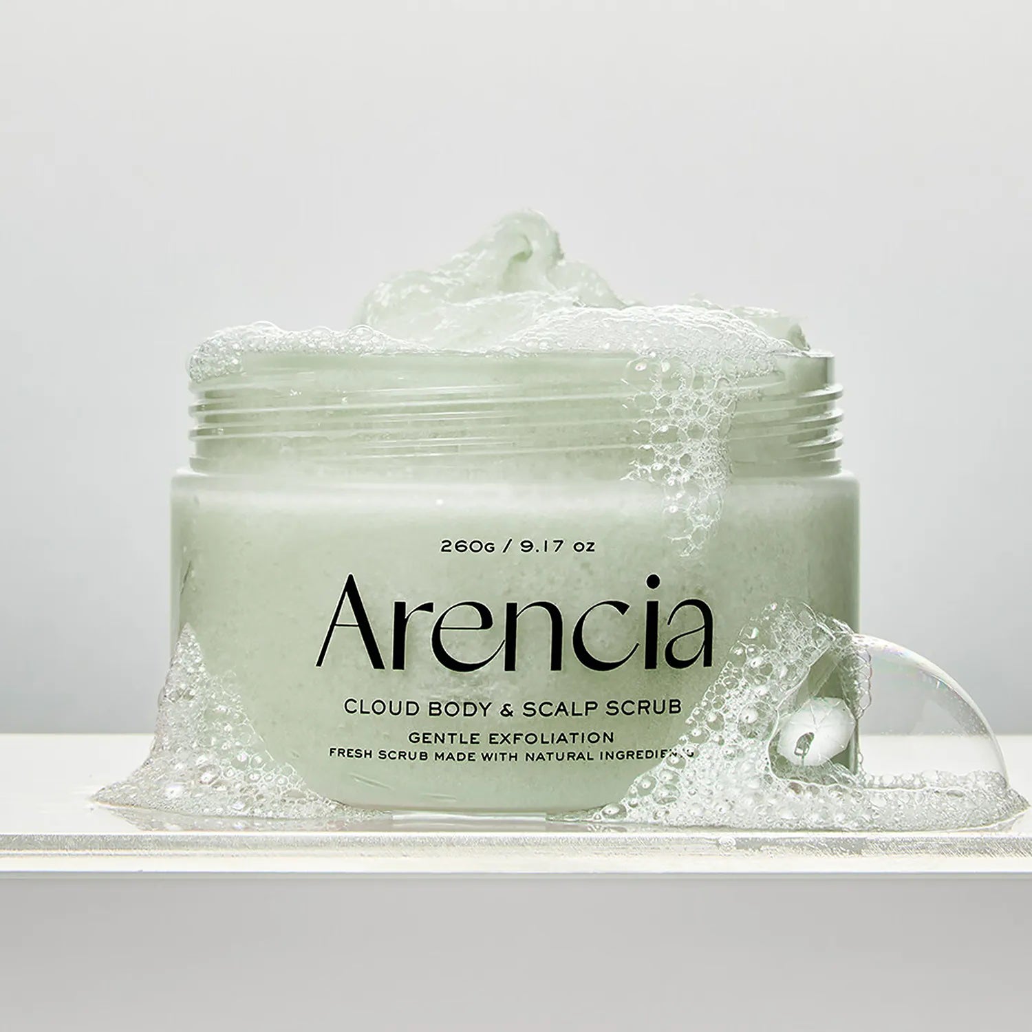 Arencia geranium and primrose body and scalp scrub 260g (British brand)
