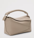 LOEWE Mini Puzzle Edge top-handle bag in calfskin, imported from the UK