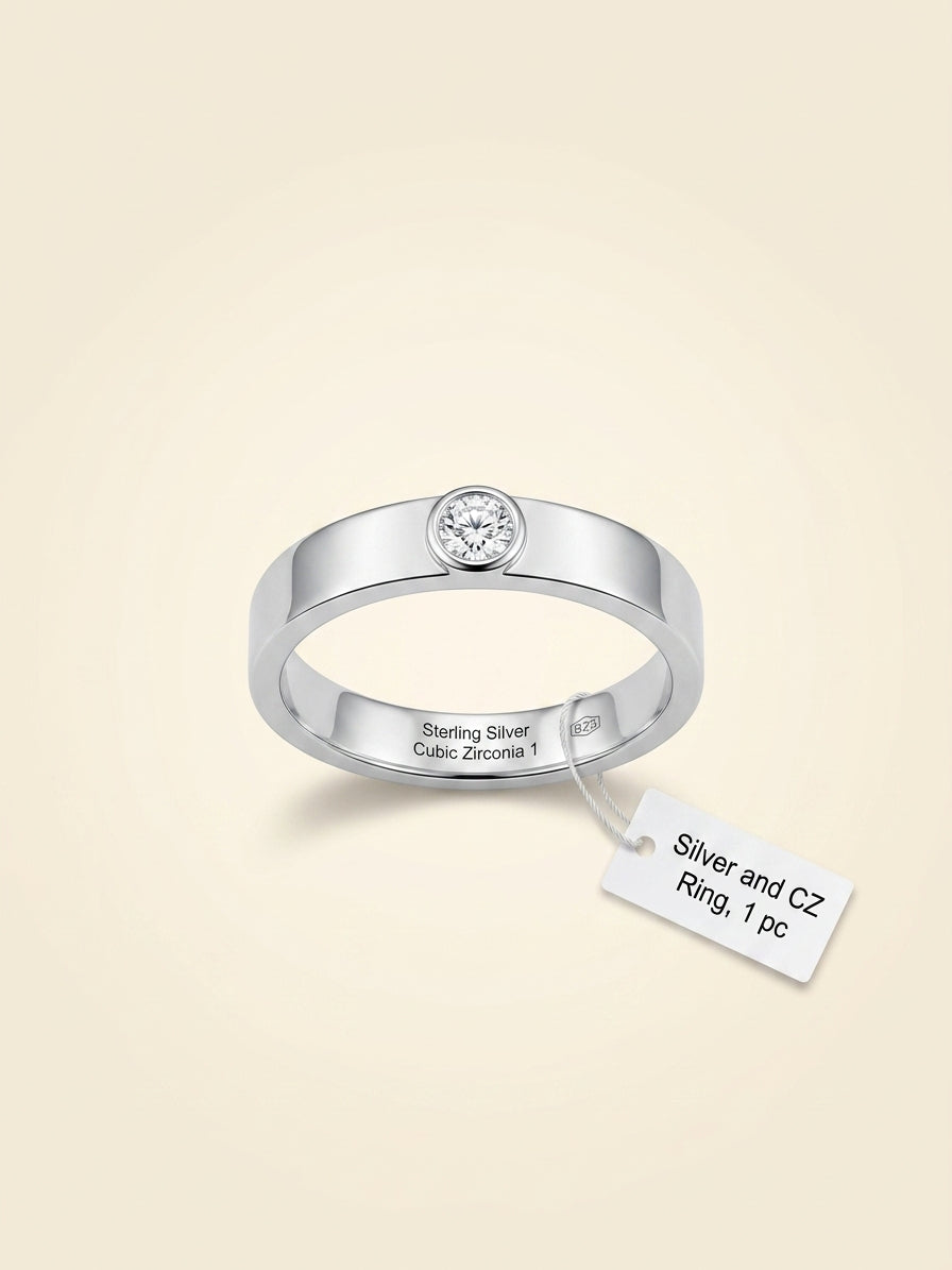 Cartier platinum wedding ring with 0.03ct diamond, imported from the UK