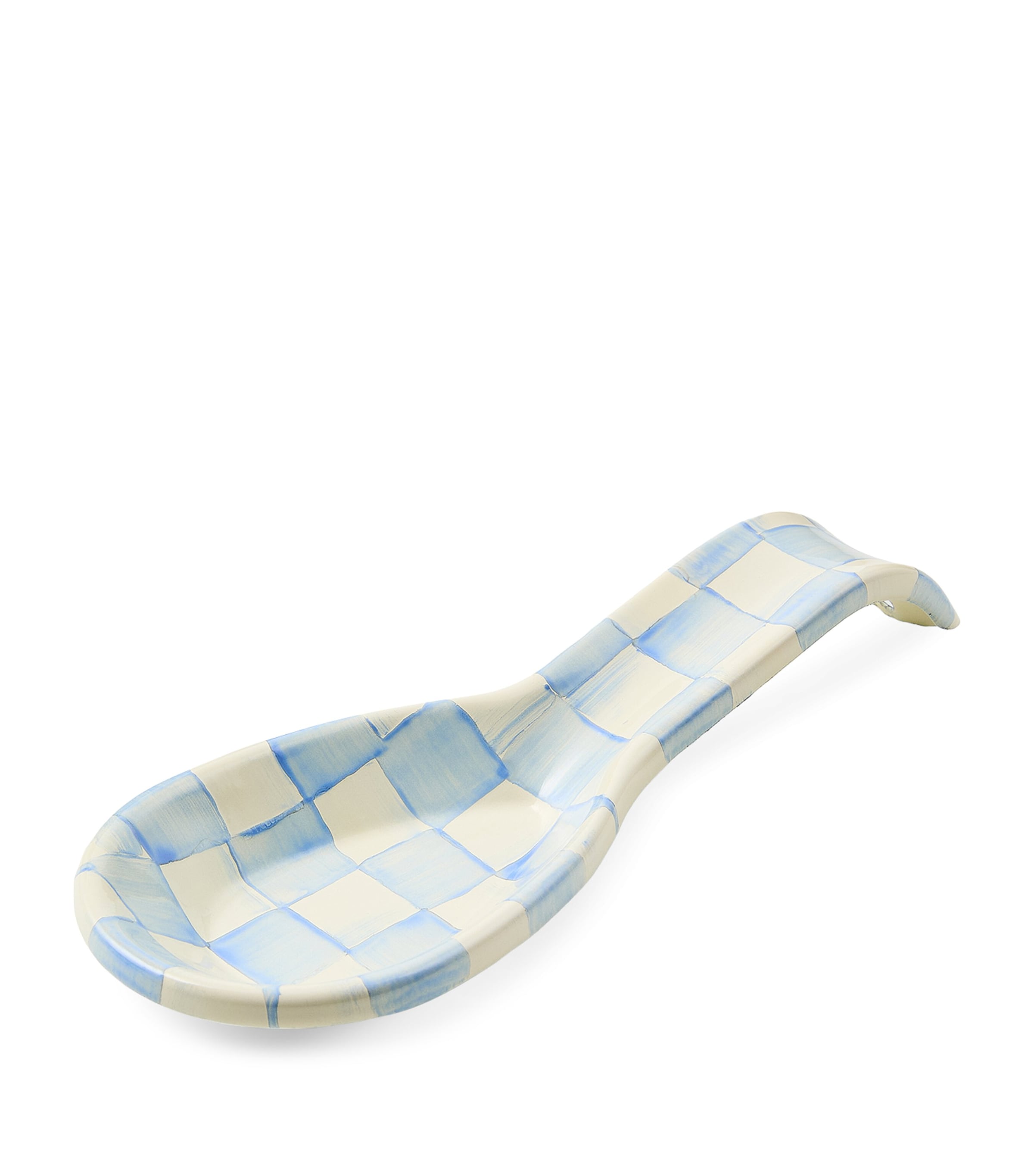 MacKenzie-Childs Sky Check spoon rest H4cm x W21.5cm, imported from the UK