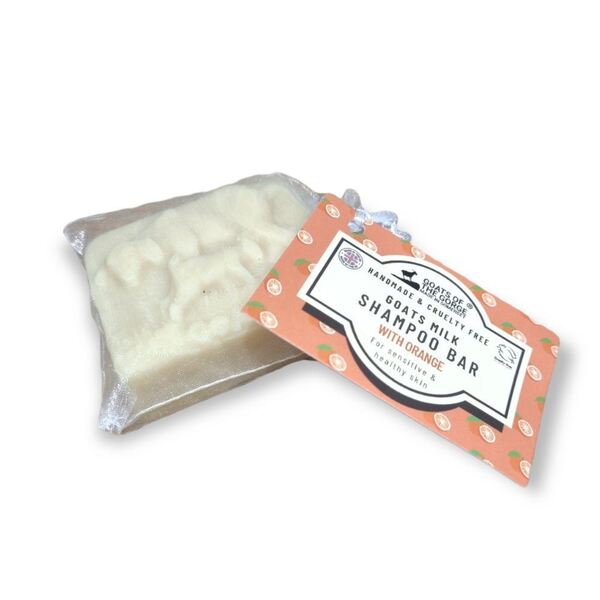Goats of the Gorge shampoo bar orange 95g, imported from the UK