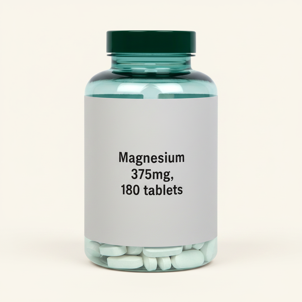 Holland & Barrett Magnesium Tablets 375mg 180 Tablets, UK version