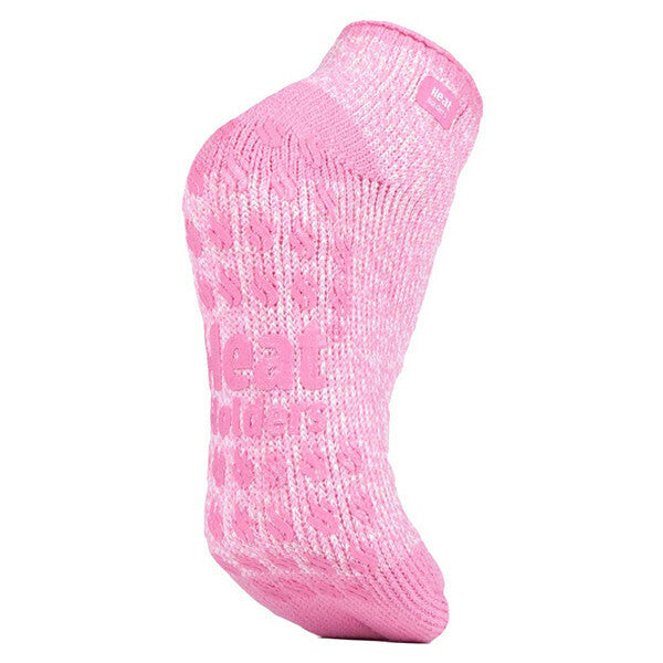 Heat Holders Ladies Ankle Thermal Slipper Socks 4-8 UK GOODS Superdrug Light Pink Cream  