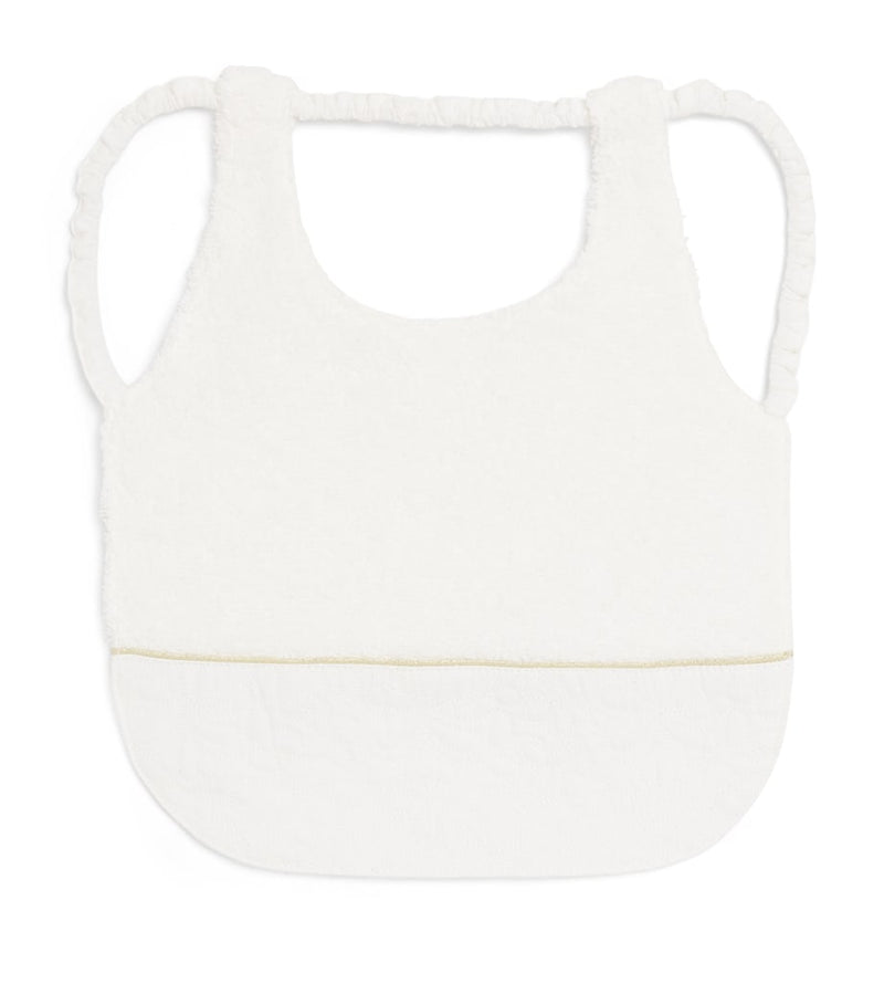 Tartine et Chocolat embroidered star baby bib with straps, UK version