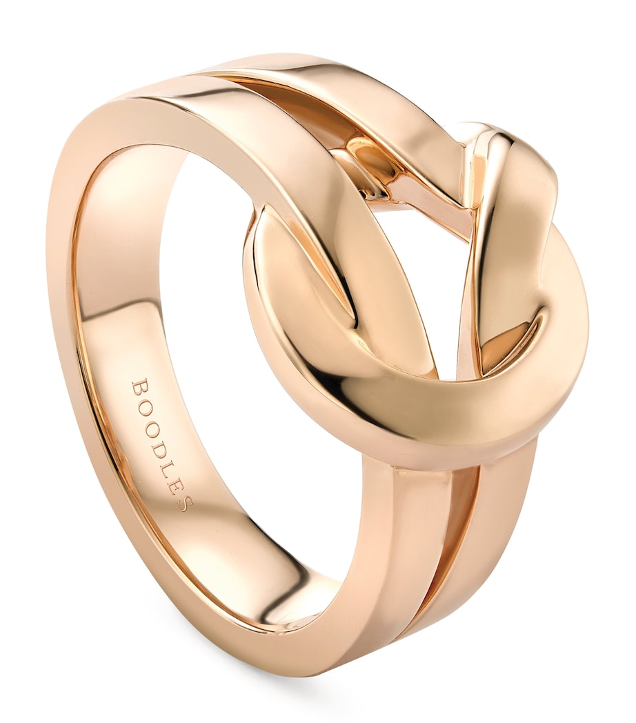 Boodles rose gold knot ring (British brand)