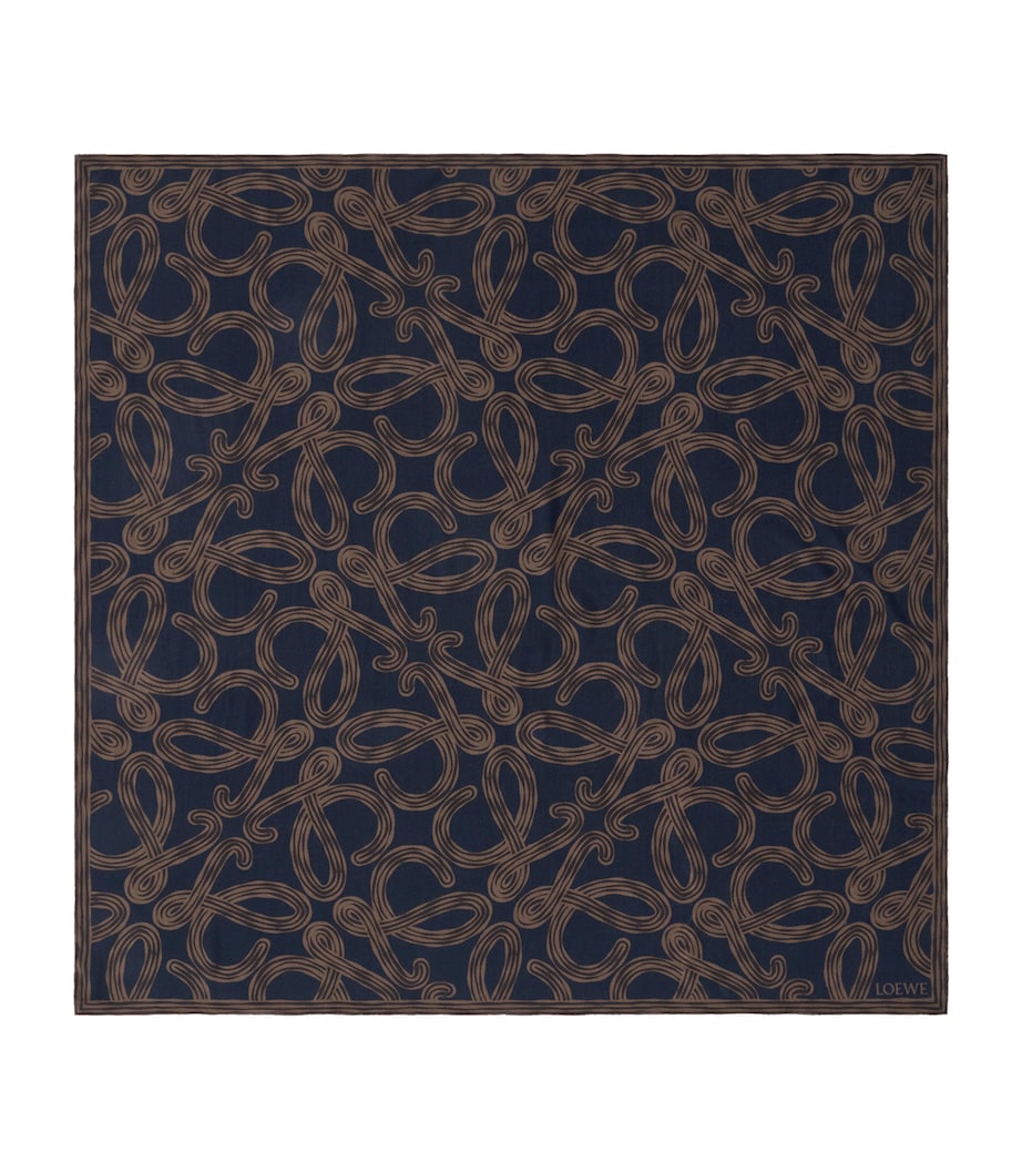 LOEWE Seidenschal mit Anagramm-Print 132cm (britische Marke)