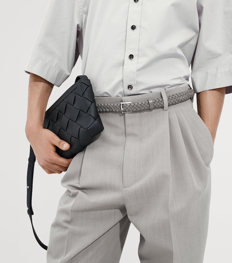 Bottega Veneta Intreccio Solo belt calfskin 2cm, imported from the UK