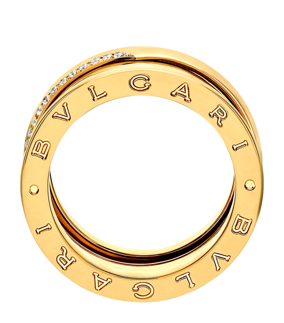 Bvlgari B.zero1 three-band ring in yellow gold and diamonds - British product