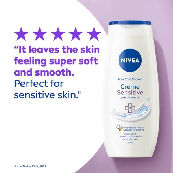 NIVEA Shower Cream Gel, Rich Moisture Sensitive, 250ml GOODS Boots   