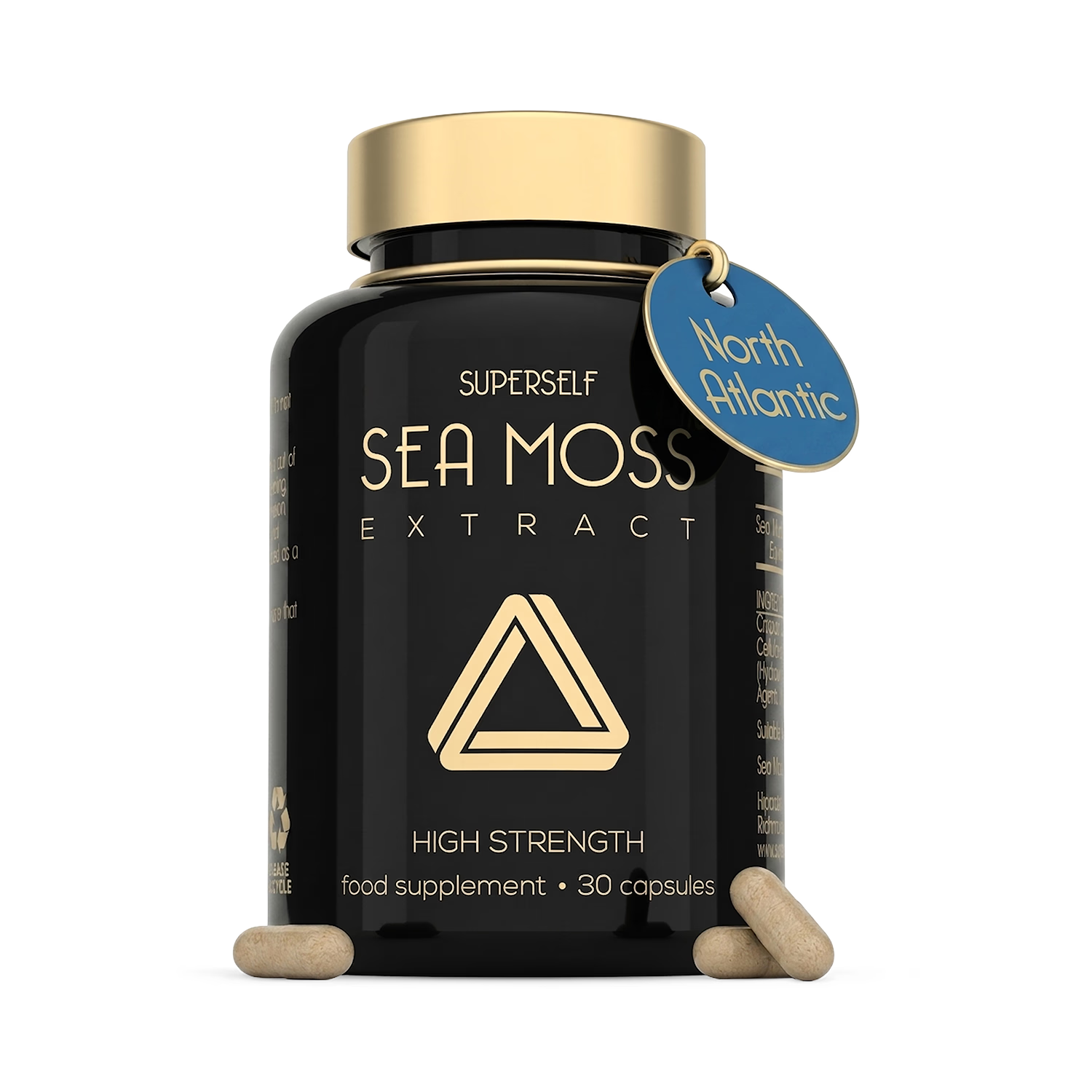 SuperSelf sea moss wildcrafted North Atlantic capsules 30 count - British product