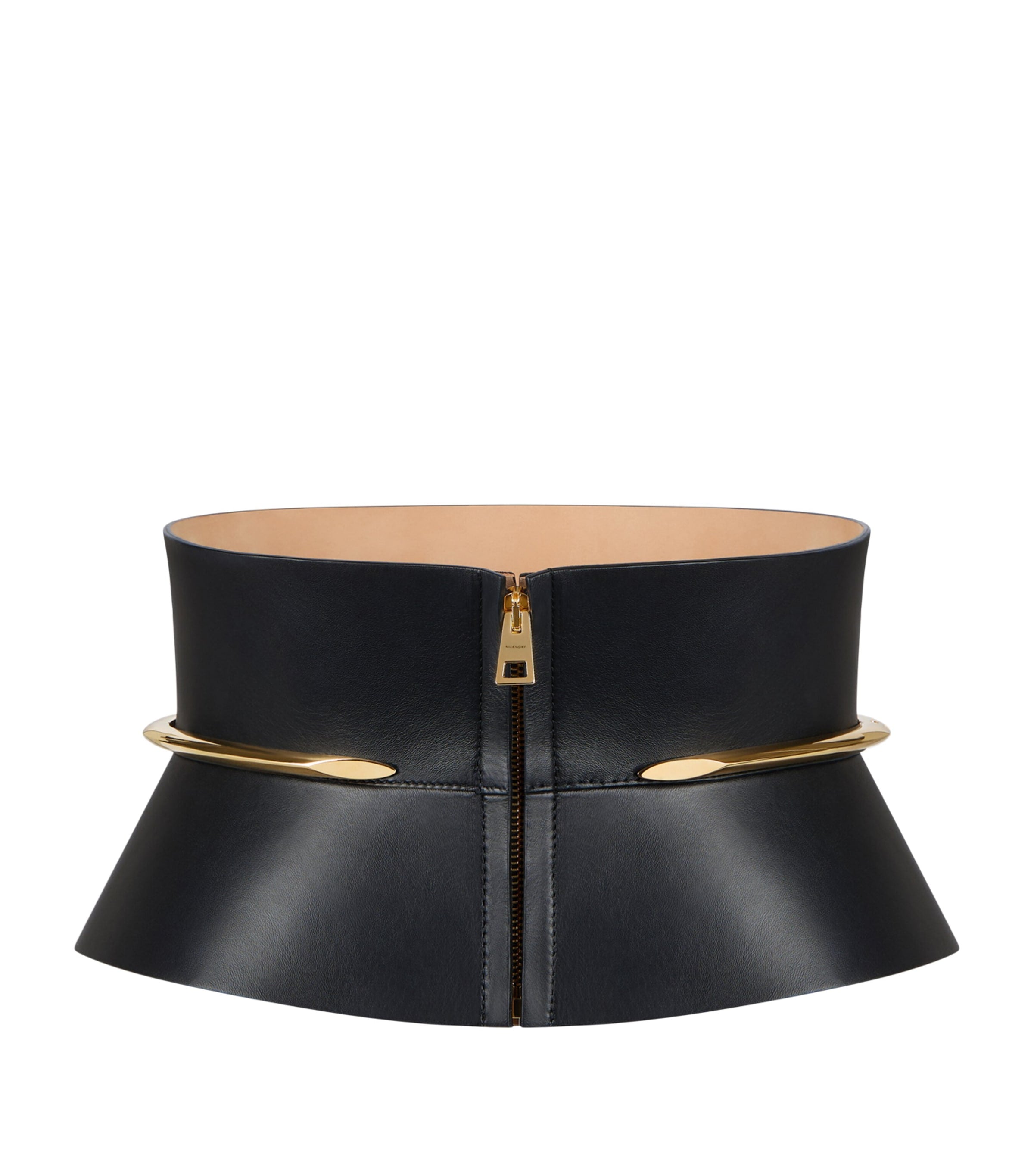 Givenchy leather corset belt with gold-tone brace (British brand)