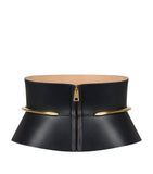 Givenchy leather corset belt with gold-tone brace (British brand)
