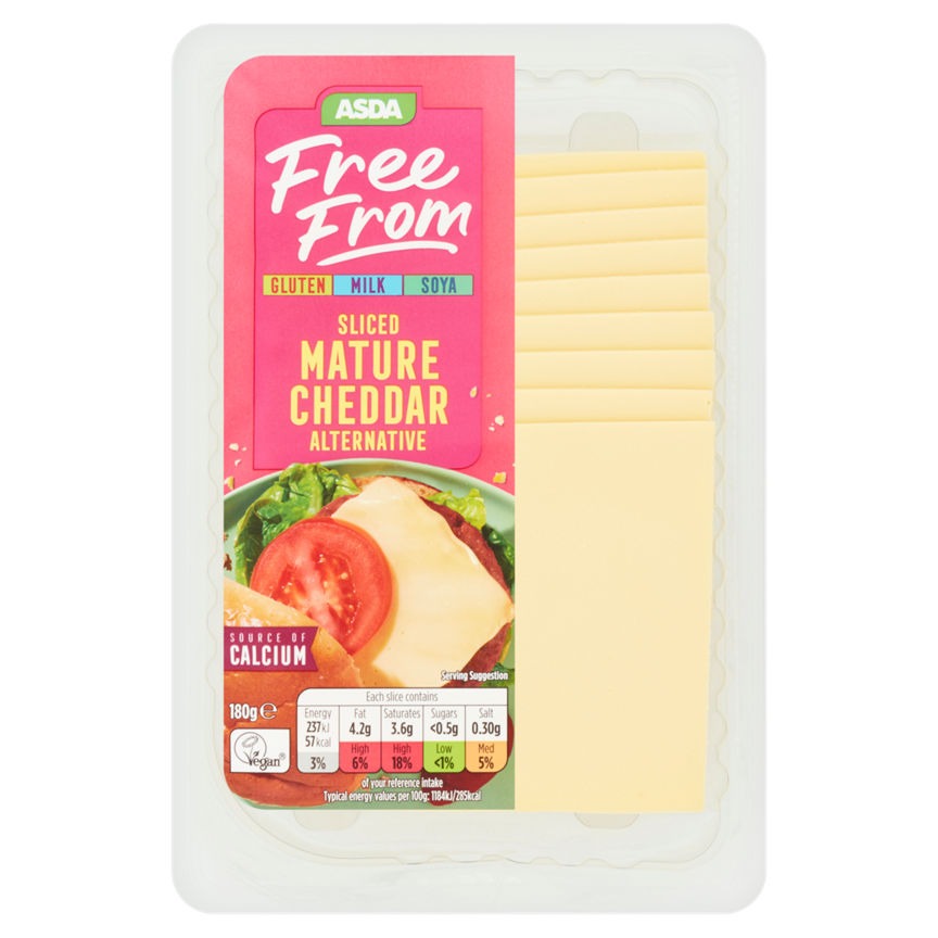 ASDA Free From Sliced Mature Cheddar Alternative GOODS ASDA   