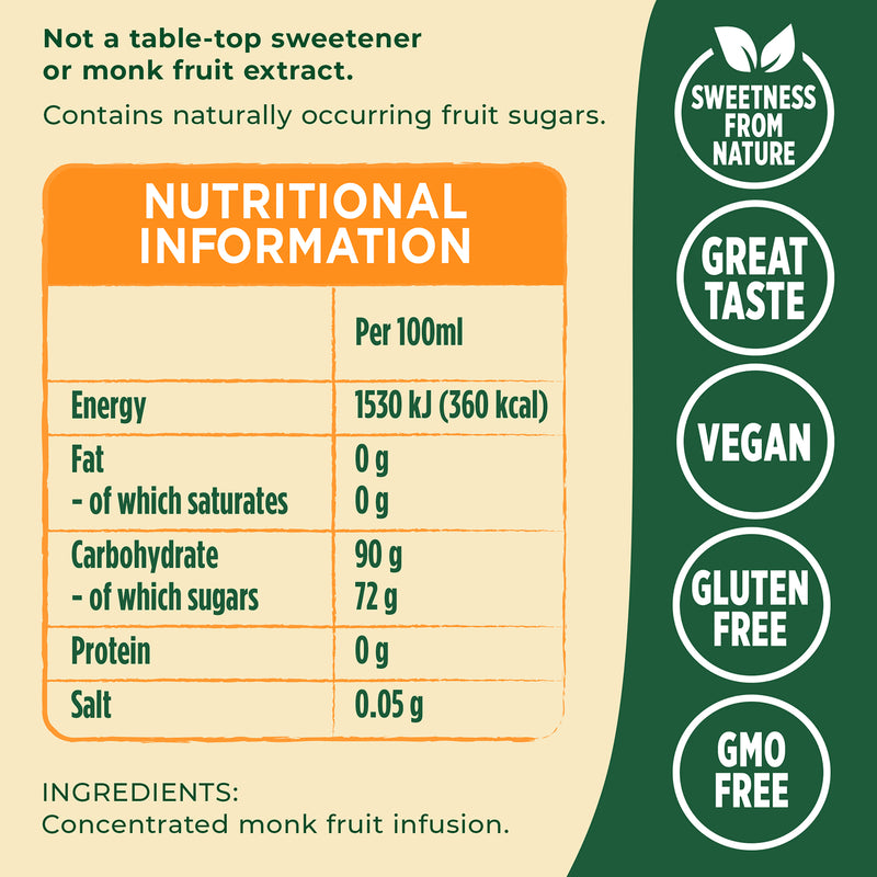 Pure Via monk fruit liquid sweetener 30 ml - British product