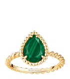 Boucheron yellow gold malachite Serpent Bohème ring, UK version