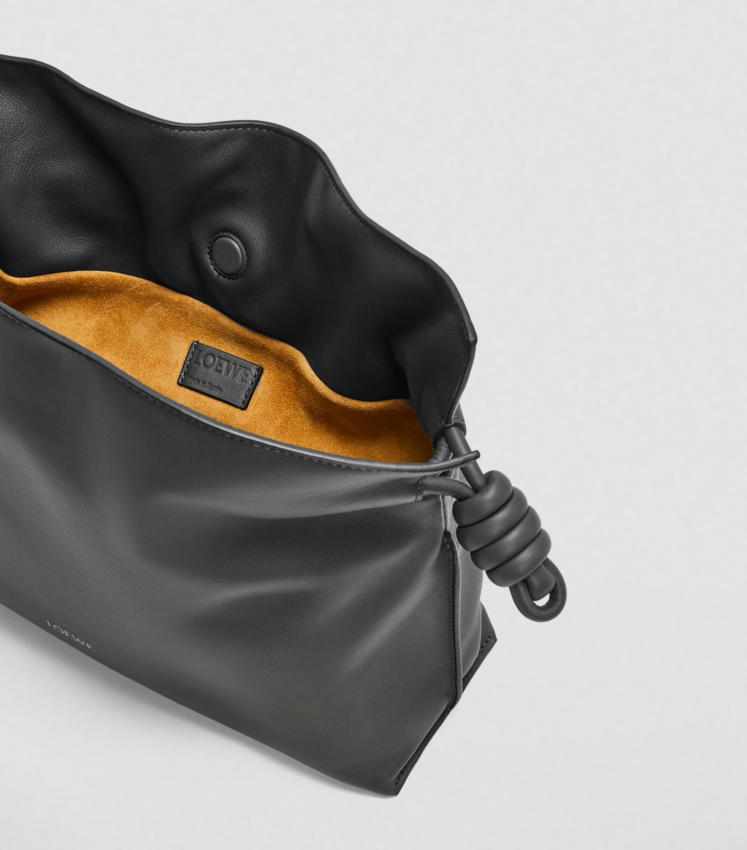 LOEWE Flamenco calfskin leather clutch purse, UK version