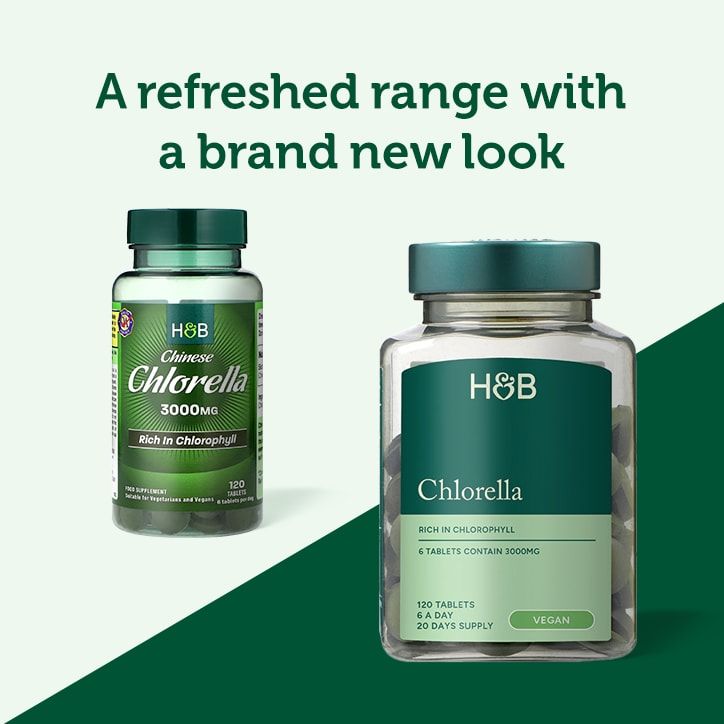 Holland & Barrett Chinese Chlorella Rich in Chlorophyll 120 Tablets 3000mg Vitamins & Supplements Shop All Holland&Barrett