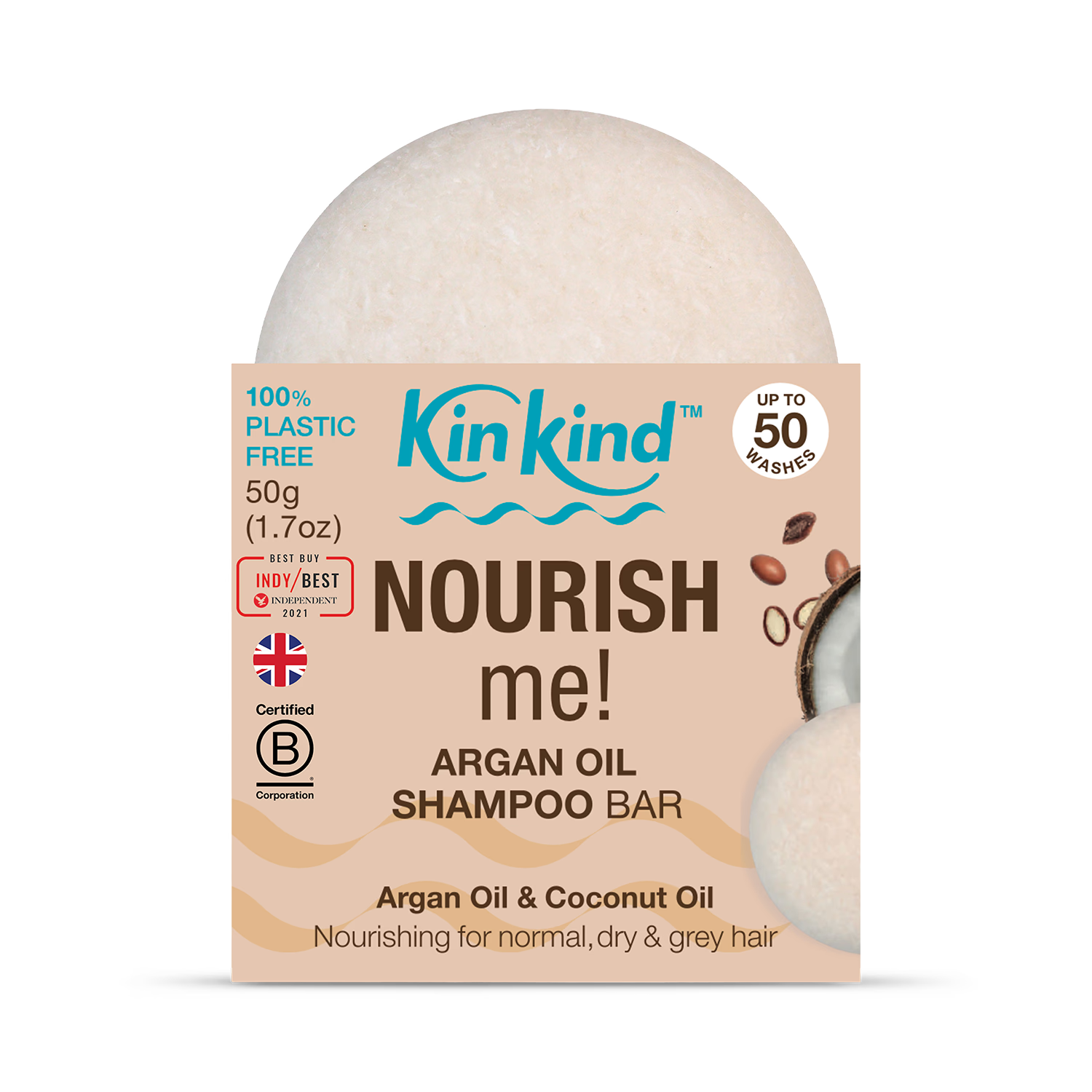 KinKind NOURISH me! shampoo bar 50g - British product