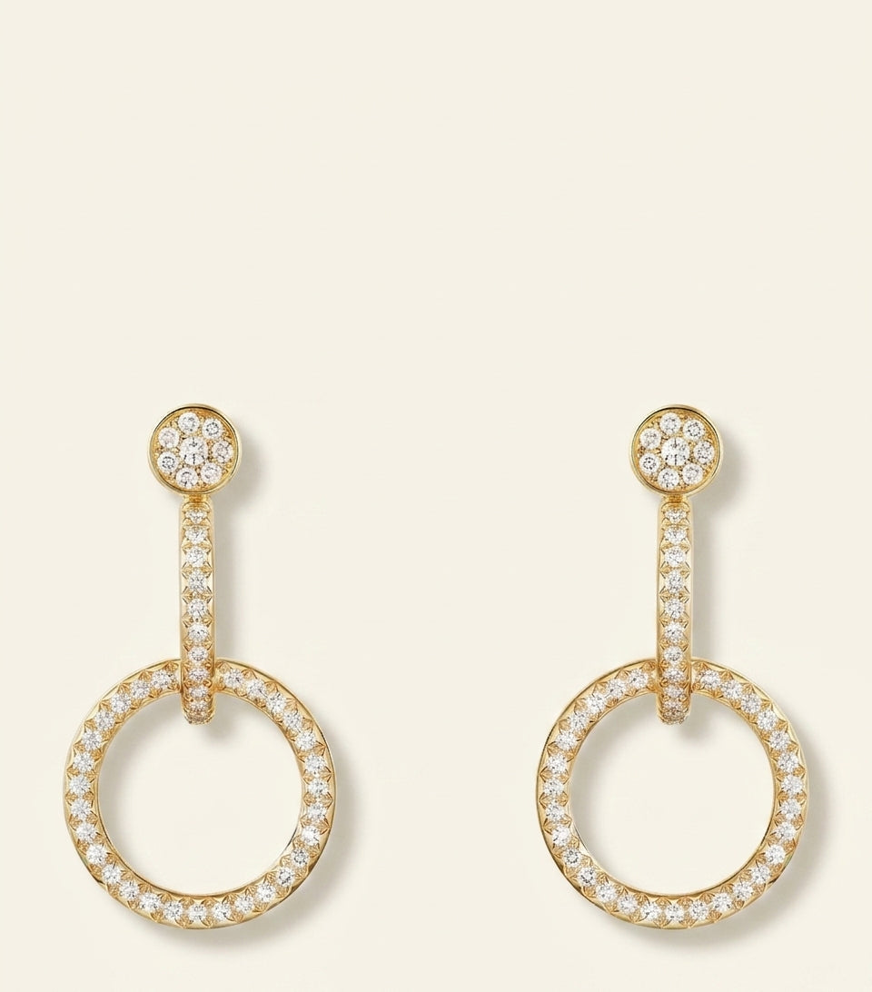 Cartier yellow gold diamond Juste un Clou earrings (British brand)