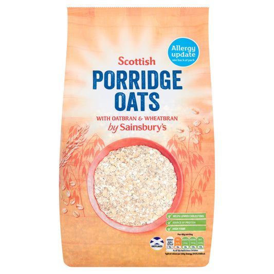 Sainsbury's Scottish Porridge Oats With Wheatbran & Oatbran 1kg Porridge & oats Sainsburys   