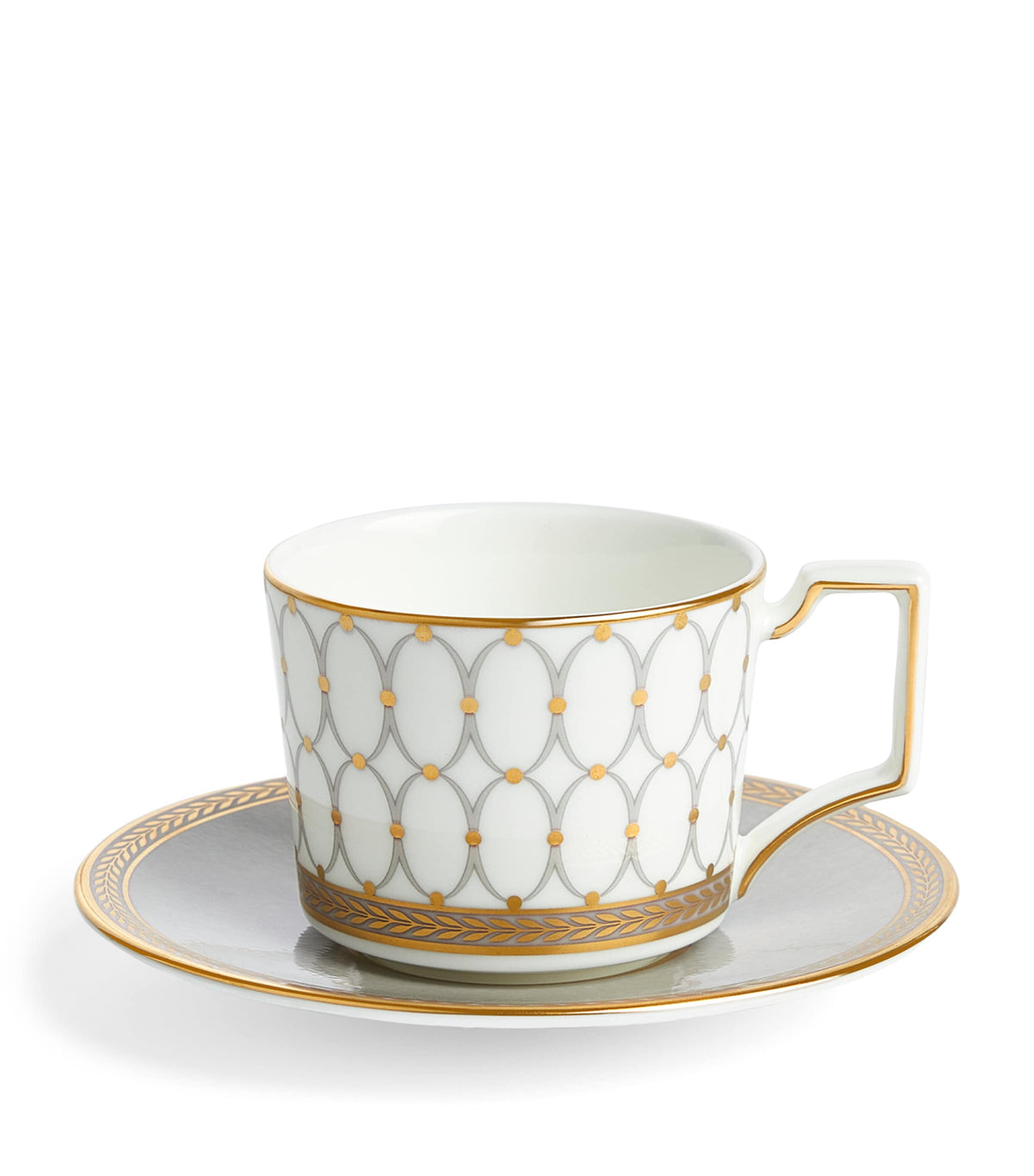 Wedgwood Renaissance Grey coffee cup and saucer 70ml (British brand)