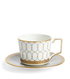 Wedgwood Renaissance Grey coffee cup and saucer 70ml (British brand)