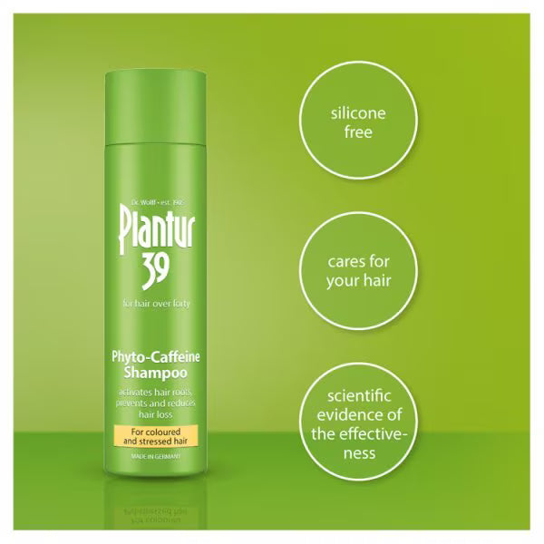 Plantur39 Shampoo Coloured and Stressed Hair 250ml, imported from the UK