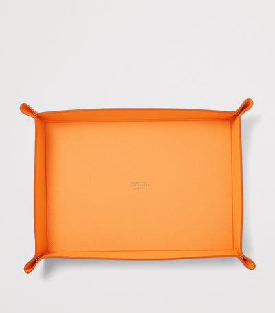Harrods Smythson Large Panama Rectangular Leather Trinket Tray- Buy online at McGrocer