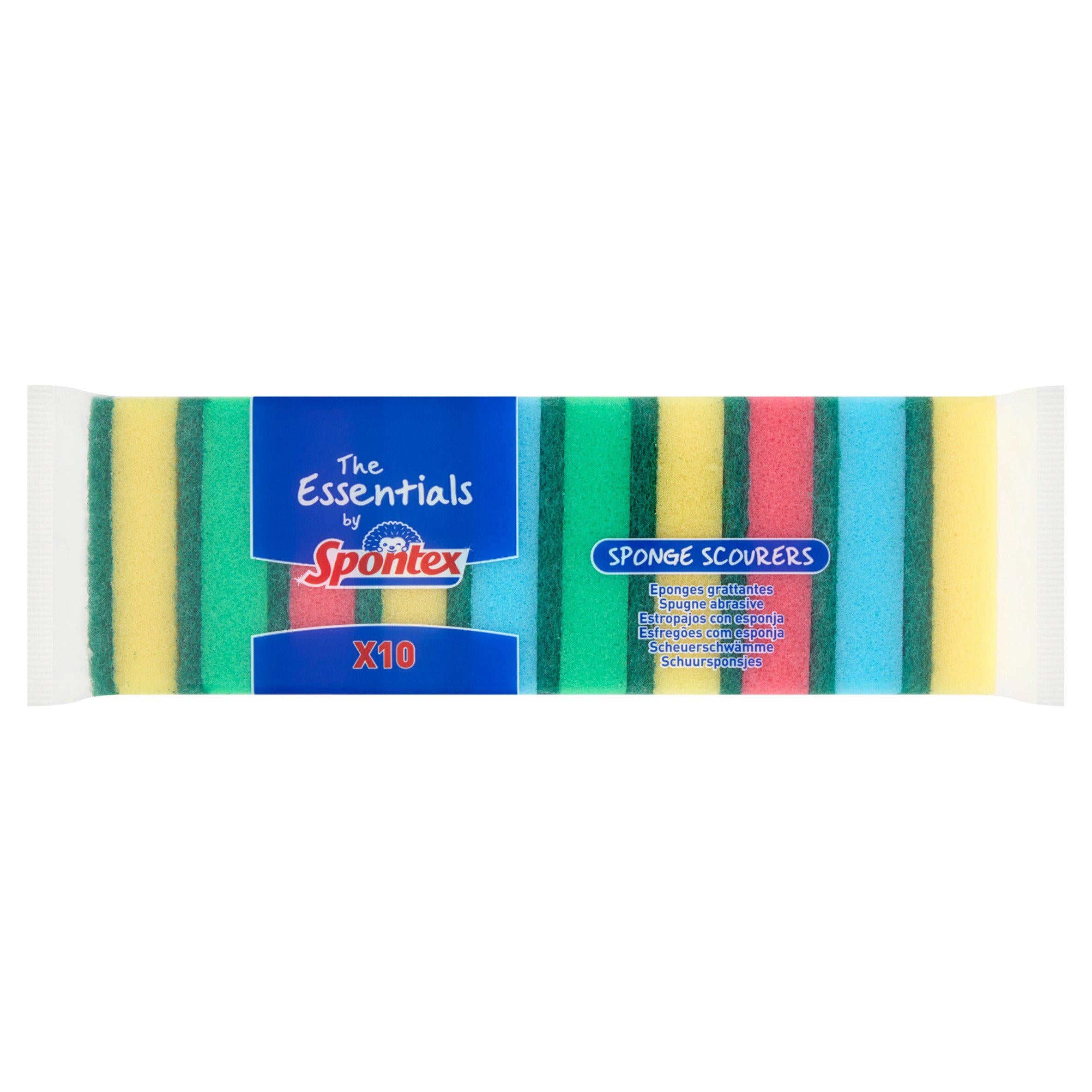 Spontex Essentials Sponge Scourers x10 GOODS Sainsburys   