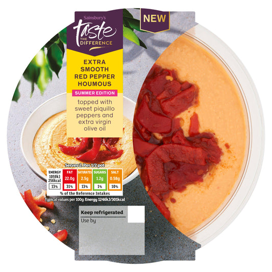 Sainsbury's Extra Smooth Red Pepper Houmous Summer Edition, Taste the Difference 170g GOODS Sainsburys   