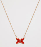 Chaumet rose gold pendant with carnelian and diamond, imported from the UK