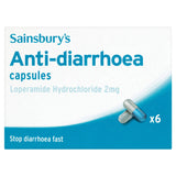 Sainsbury's Anti-Diarrhoea Capsules x6 stomach & bowel Sainsburys   