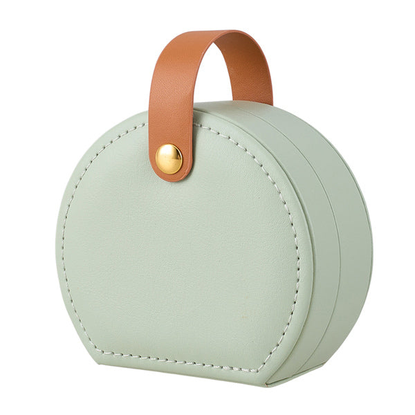 Livingandhome compact travel jewellery box green and brown, UK version