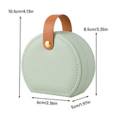 Livingandhome compact travel jewellery box green and brown, UK version