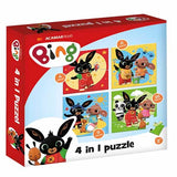 Totum Bing 4 in 1 puzzle set with 4 puzzles, UK version