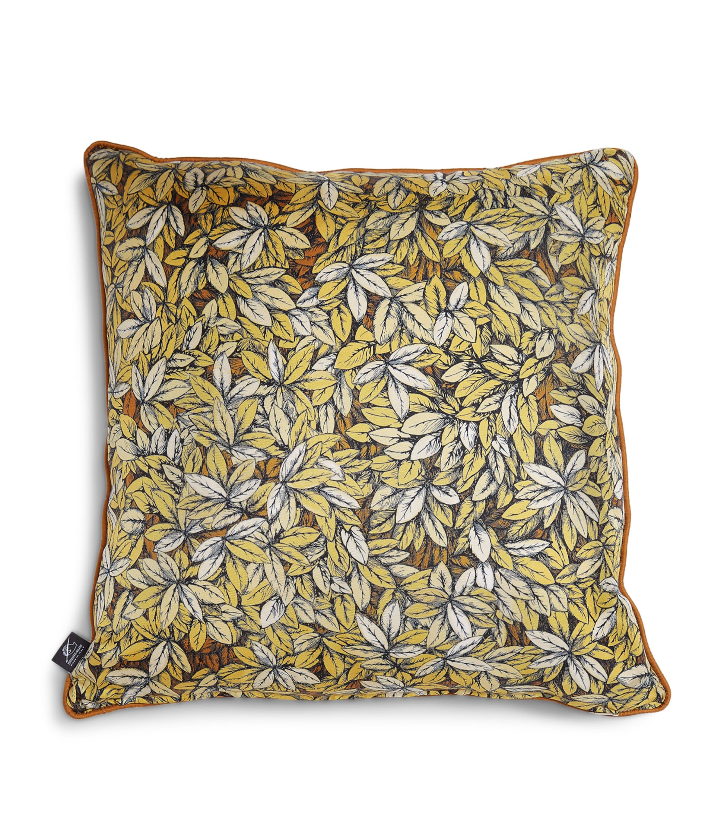 Fornasetti silk cushion with owl design, 50cm square - British product