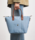 Harrods nylon tote bag with leather trims, imported from the UK