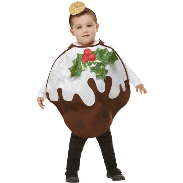Smiffys Christmas Pudding glitter toddler costume tabard headband, UK version