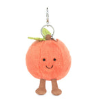 Jellycat Amuseables Peach Bag Charm, UK version