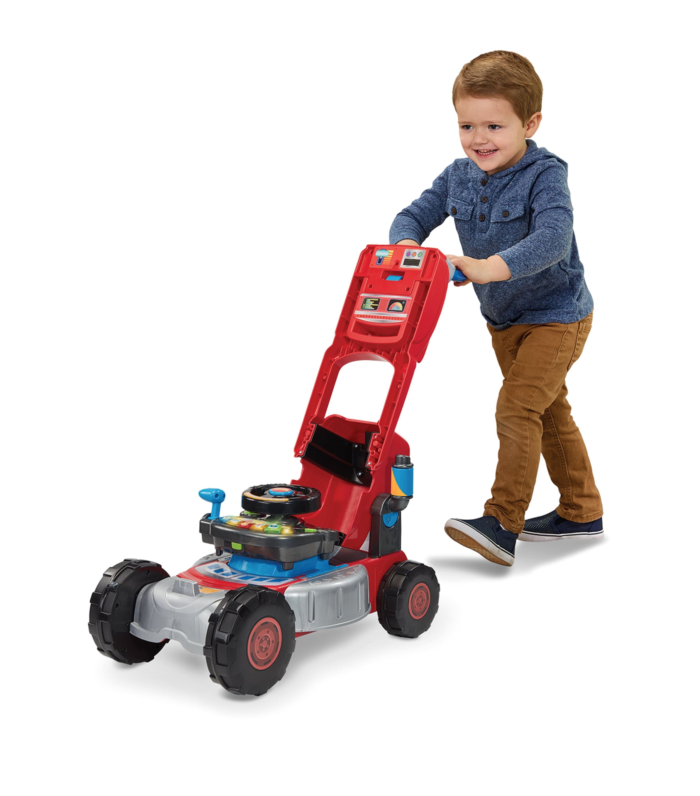 VTech 3-in-1 Mow and Grow tractor toy with sing-along songs for toddlers (British brand)