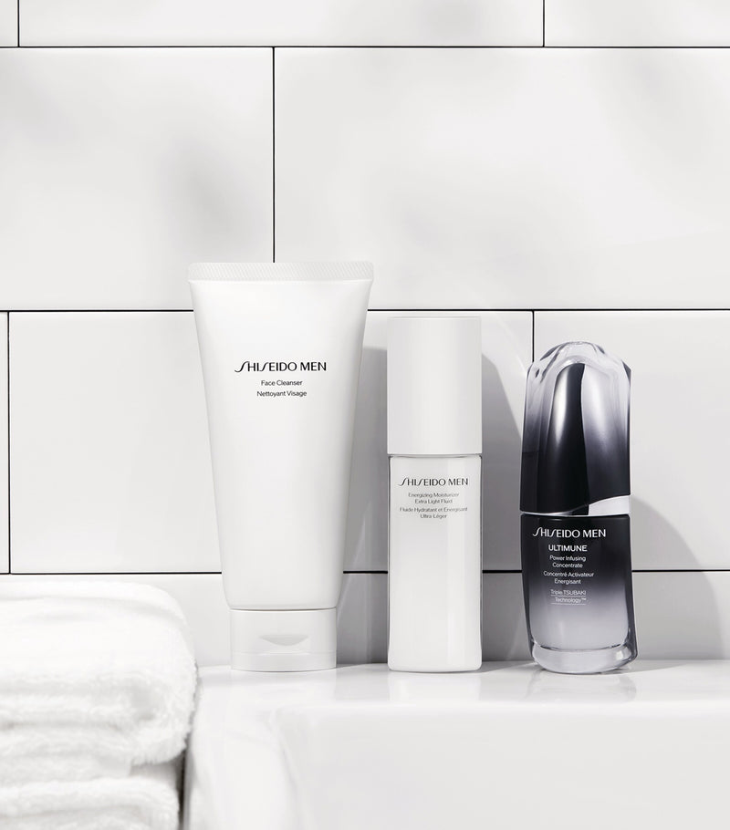 Shiseido men's extra light energizing face moisturizer fluid 100ml (British brand)