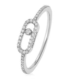 Messika Move Uno white gold diamond ring 0.17ct - British product
