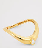 L'Atelier Nawbar yellow gold diamond stackable ring (British brand)