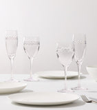 Wedgwood set of two crystal champagne flutes with 210ml capacity (British brand)