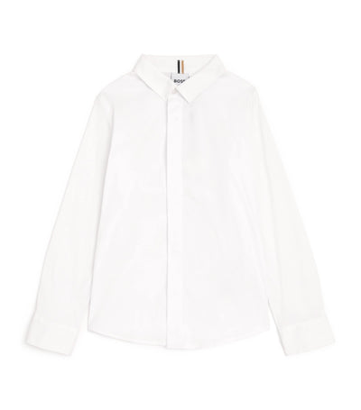 Harrods BOSS Kidswear Cotton-Blend Concealed-Placket Shirt (4-16 Years)- Buy online at McGrocer