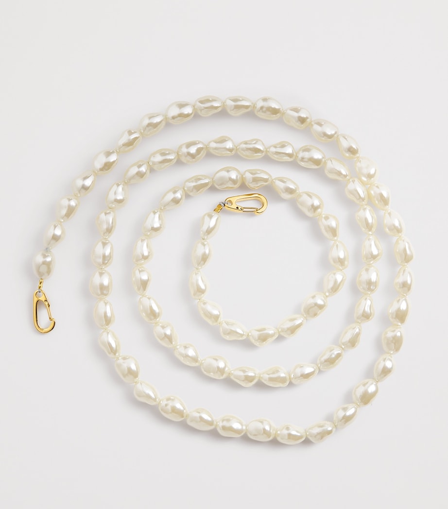 Ateljé faux pearl phone sling cord, 114cm long - British product
