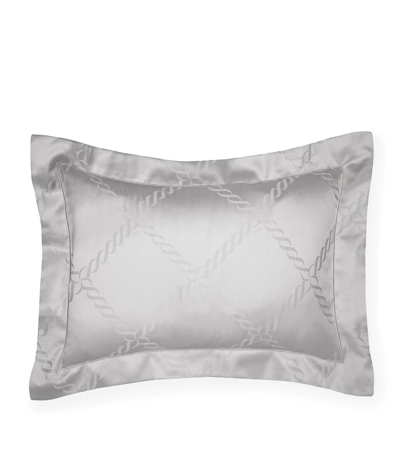 Pratesi Treccia Oxford pillowcase 50cm x 90cm, imported from the UK