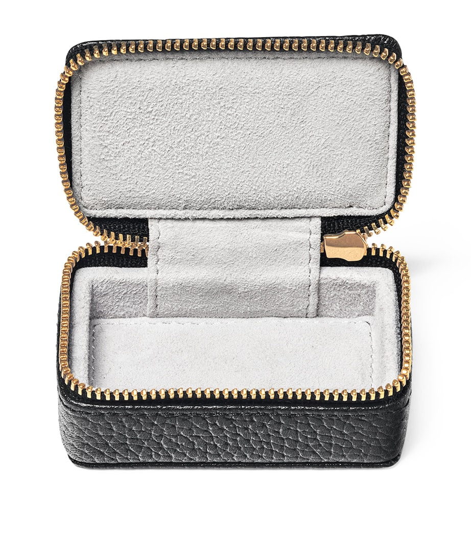 Aspinal of London small leather travel jewellery box - British product